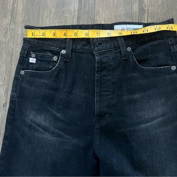 AG-ED ADRIANO GOLDSCHMIED Black Denim High Rise Vintage Straight Fit Jeans 27 R - Picture 13 of 15